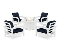 Thumbnail for Trex Rockport 5-Piece Deep Seating Set with Round Fire Pit Table