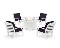 Thumbnail for Trex Yacht Club 5-Piece Deep Seating Set with Fire Pit Table