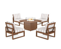 Thumbnail for Trex Eastport Modular 5-Piece Deep Seating Set with Square Fire Pit Table