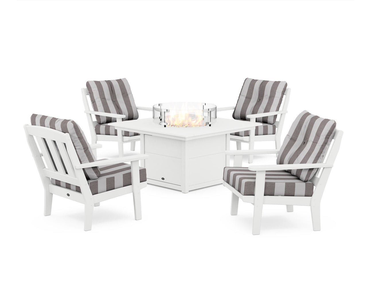Trex Cape Cod 5-Piece Deep Seating Set with Fire Pit Table