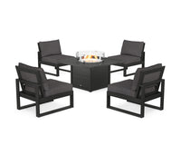 Thumbnail for Trex Eastport Modular 5-Piece Deep Seating Set with Square Fire Pit Table