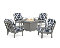 Thumbnail for Trex Cape Cod 5-Piece Deep Seating Set with Fire Pit Table