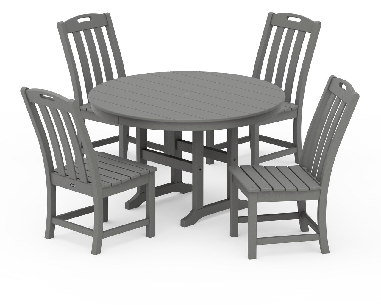 Trex Yacht Club 5-Piece Round Side Chair Dining Set