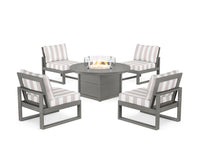 Thumbnail for Trex Eastport Modular 5-Piece Deep Seating Set with Round Fire Pit Table