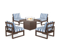 Thumbnail for Trex Eastport Modular 5-Piece Deep Seating Set with Square Fire Pit Table