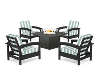 Thumbnail for Trex Rockport 5-Piece Deep Seating Set with Square Fire Pit Table