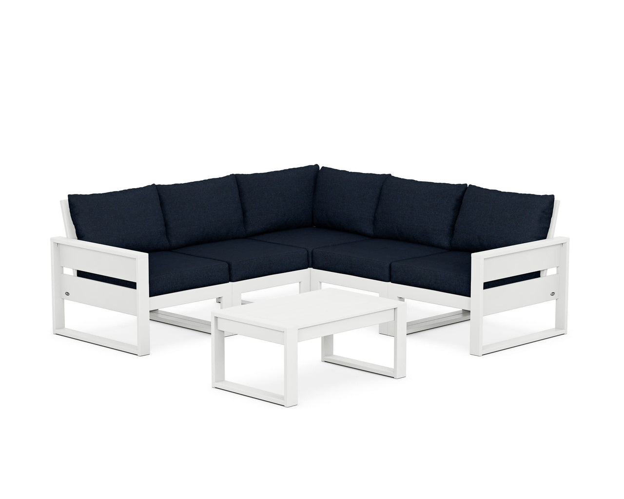 Trex Eastport 6-Piece Deep Seating Sectional + Coffee Table Set