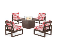 Thumbnail for Trex Eastport Modular 5-Piece Deep Seating Set with Square Fire Pit Table