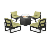 Thumbnail for Trex Eastport Modular 5-Piece Deep Seating Set with Yacht Club Fire Pit Table