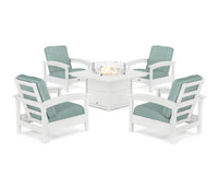 Thumbnail for Trex Rockport 5-Piece Deep Seating Set with Square Fire Pit Table