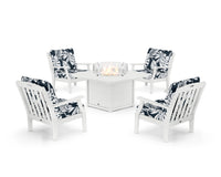 Thumbnail for Trex Yacht Club 5-Piece Deep Seating Set with Fire Pit Table