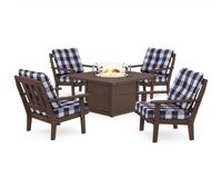 Thumbnail for Trex Cape Cod 5-Piece Deep Seating Set with Fire Pit Table
