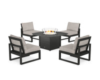 Thumbnail for Trex Eastport Modular 5-Piece Deep Seating Set with Yacht Club Fire Pit Table