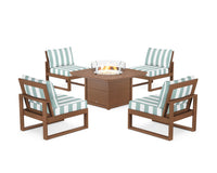 Thumbnail for Trex Eastport Modular 5-Piece Deep Seating Set with Yacht Club Fire Pit Table