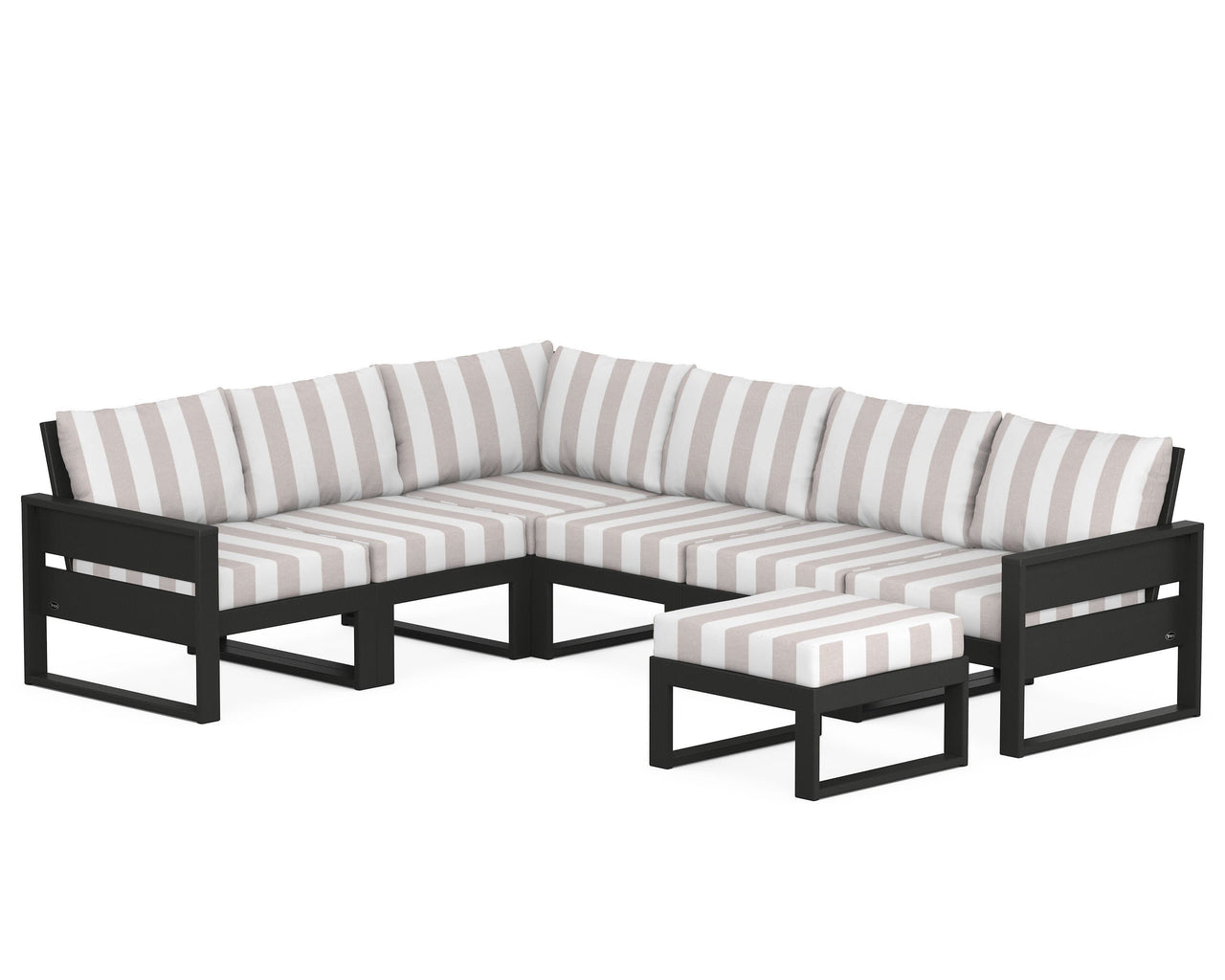 Trex Eastport 6-Piece Sectional with Ottoman