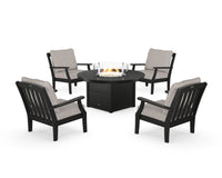 Thumbnail for Trex Yacht Club 5-Piece Deep Seating Set with Round Fire Pit Table