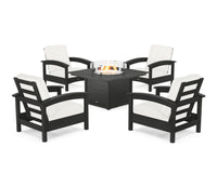 Thumbnail for Trex Rockport 5-Piece Deep Seating Set with Square Fire Pit Table