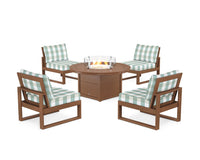 Thumbnail for Trex Eastport Modular 5-Piece Deep Seating Set with Round Fire Pit Table
