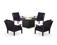 Thumbnail for Trex Yacht Club 5-Piece Deep Seating Set with Round Fire Pit Table
