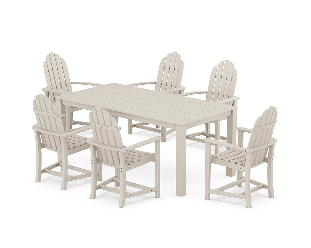 Trex Cape Cod Adirondack 7-Piece Parsons Dining Set - Sand Castle