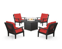 Thumbnail for Trex Yacht Club 5-Piece Deep Seating Set with Square Fire Pit Table