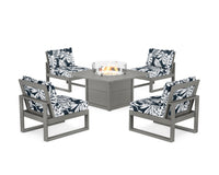 Thumbnail for Trex Eastport Modular 5-Piece Deep Seating Set with Square Fire Pit Table