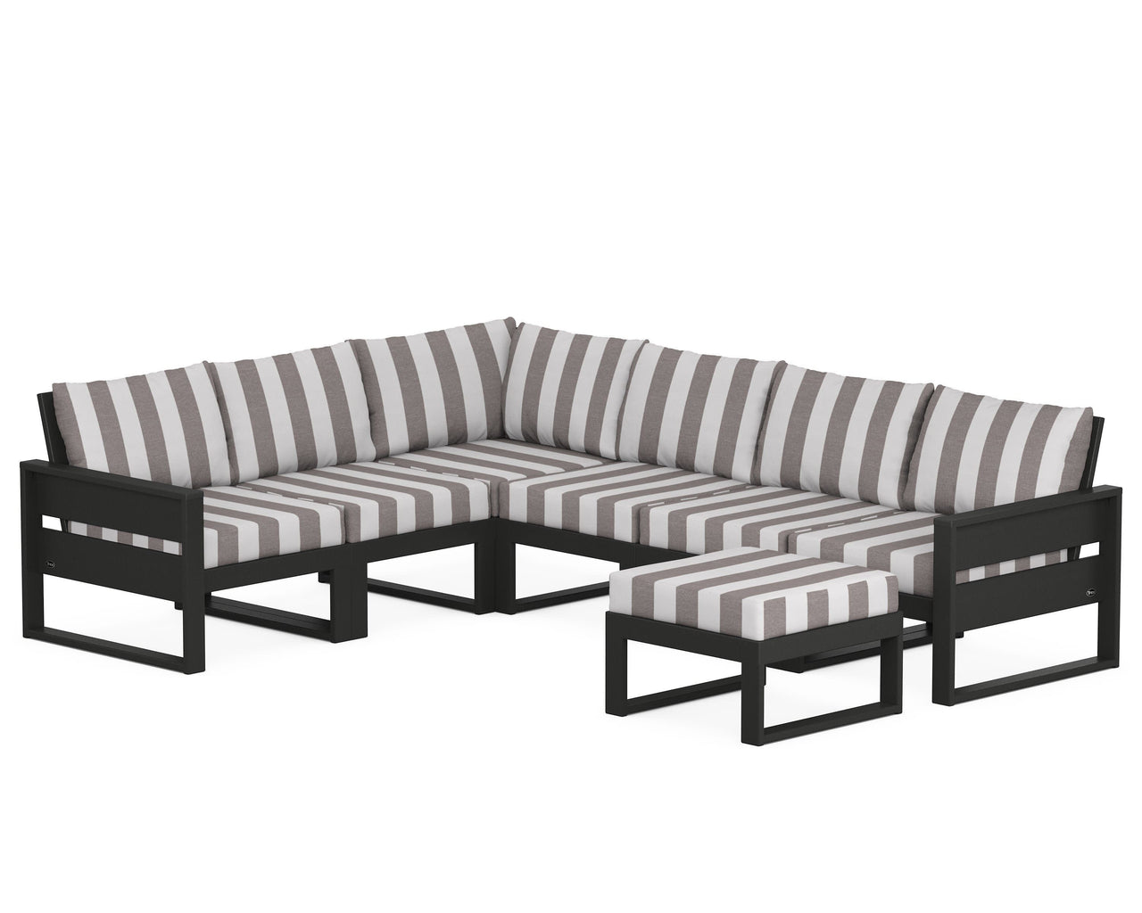 Trex Eastport 6-Piece Sectional with Ottoman