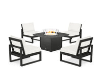 Thumbnail for Trex Eastport Modular 5-Piece Deep Seating Set with Yacht Club Fire Pit Table