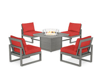 Thumbnail for Trex Eastport Modular 5-Piece Deep Seating Set with Yacht Club Fire Pit Table