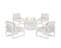 Thumbnail for Trex Eastport Modular 5-Piece Deep Seating Set with Yacht Club Fire Pit Table