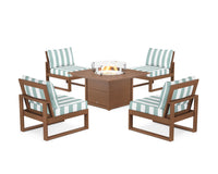 Thumbnail for Trex Eastport Modular 5-Piece Deep Seating Set with Square Fire Pit Table