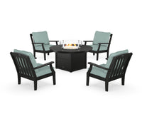 Thumbnail for Trex Yacht Club 5-Piece Deep Seating Set with Round Fire Pit Table