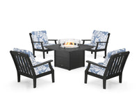Thumbnail for Trex Yacht Club 5-Piece Deep Seating Set with Square Fire Pit Table