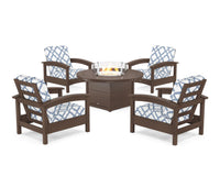 Thumbnail for Trex Rockport 5-Piece Deep Seating Set with Round Fire Pit Table