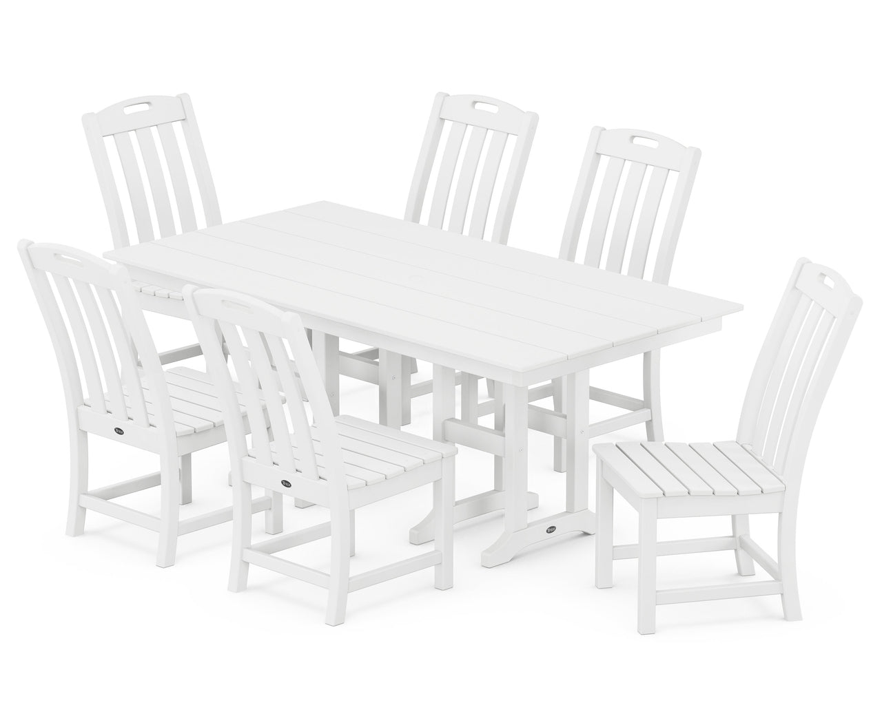 Trex Yacht Club 7-Piece Farmhouse Side Chair Dining Set