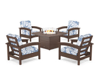 Thumbnail for Trex Rockport 5-Piece Deep Seating Set with Square Fire Pit Table