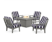 Thumbnail for Trex Cape Cod 5-Piece Deep Seating Set with Fire Pit Table