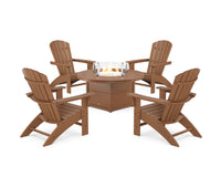 Thumbnail for Trex Yacht Club Adirondack 5-Piece Set with Round Fire Pit Table