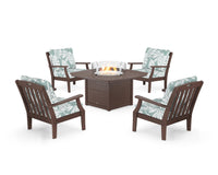 Thumbnail for Trex Yacht Club 5-Piece Deep Seating Set with Fire Pit Table