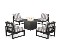 Thumbnail for Trex Eastport Modular 5-Piece Deep Seating Set with Yacht Club Fire Pit Table