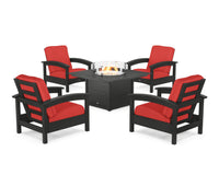 Thumbnail for Trex Rockport 5-Piece Deep Seating Set with Square Fire Pit Table