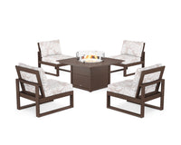 Thumbnail for Trex Eastport Modular 5-Piece Deep Seating Set with Square Fire Pit Table