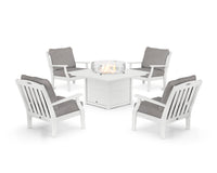Thumbnail for Trex Yacht Club 5-Piece Deep Seating Set with Square Fire Pit Table