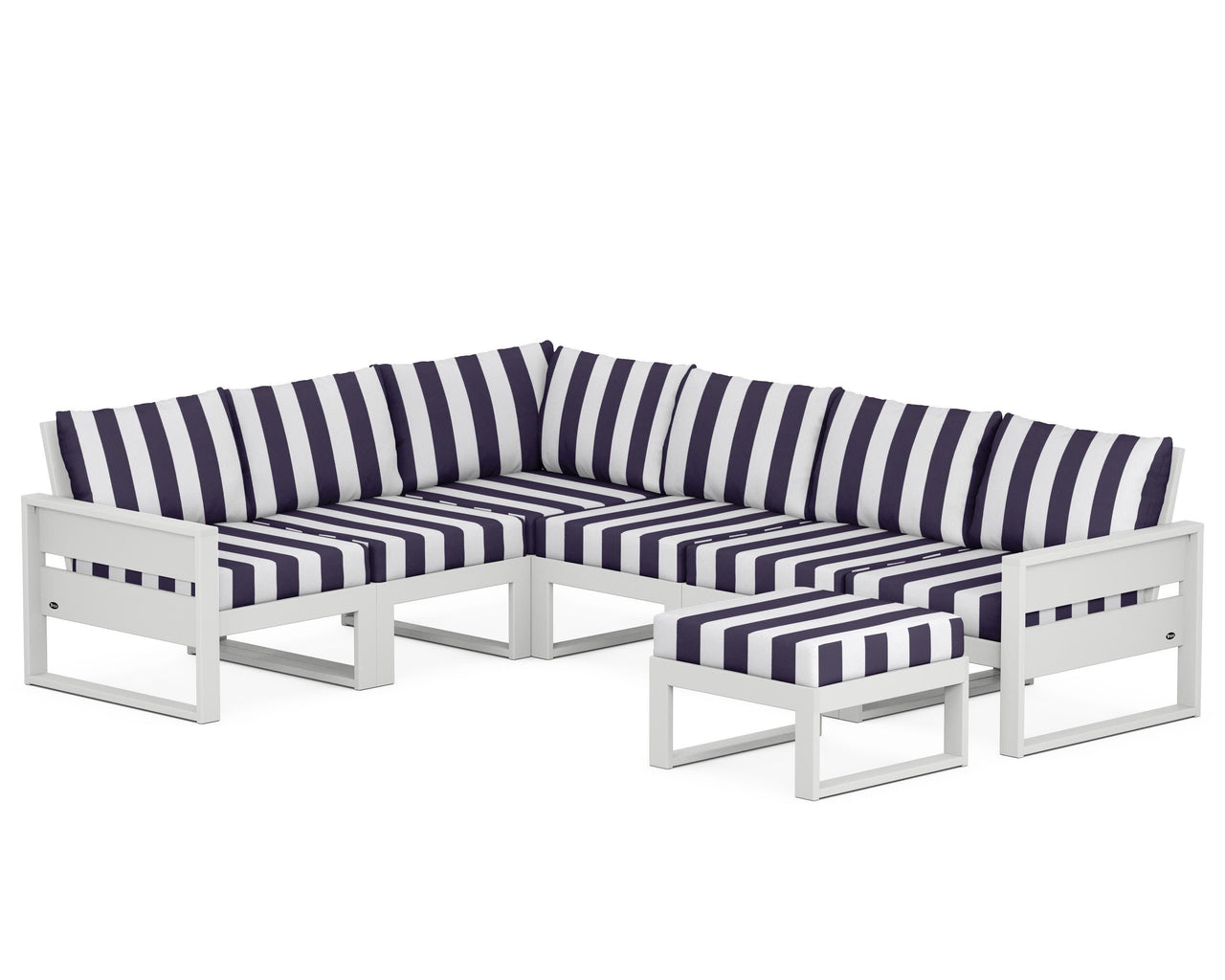 Trex Eastport 6-Piece Sectional with Ottoman