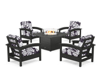 Thumbnail for Trex Rockport 5-Piece Deep Seating Set with Square Fire Pit Table