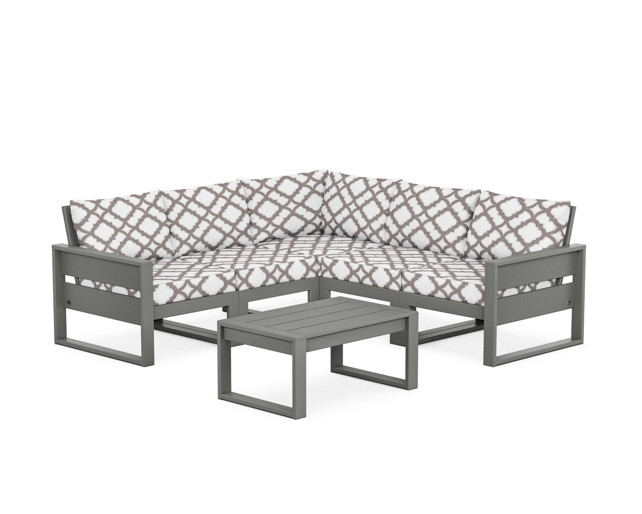 Trex Eastport 6-Piece Deep Seating Sectional + Coffee Table Set