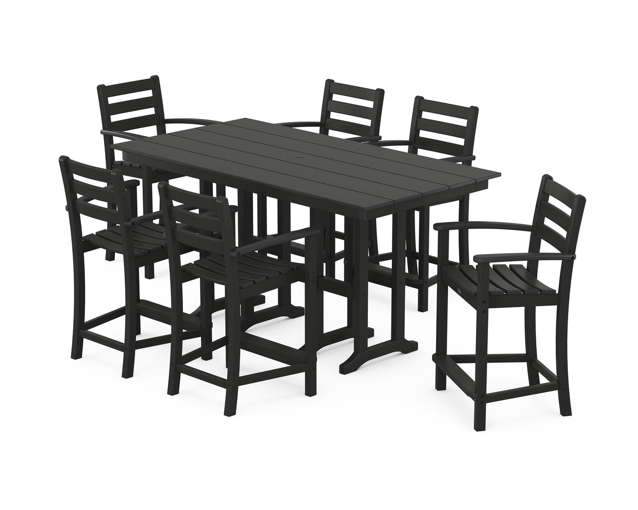Trex Monterey Bay 7-Piece Farmhouse Arm Chair Counter Set