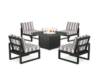 Thumbnail for Trex Eastport Modular 5-Piece Deep Seating Set with Square Fire Pit Table
