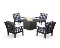 Thumbnail for Trex Yacht Club 5-Piece Deep Seating Set with Fire Pit Table