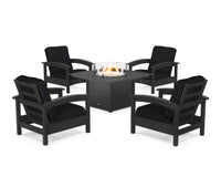 Thumbnail for Trex Rockport 5-Piece Deep Seating Set with Square Fire Pit Table